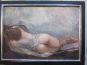 JAVIER CLAVO ref.294.javier clavo.desnudo.oleo lienzo.81 x 54.reproducido en catalogo numero 13